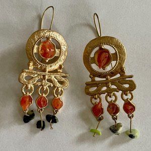 Zara Dangle Earrings with Natural Stone